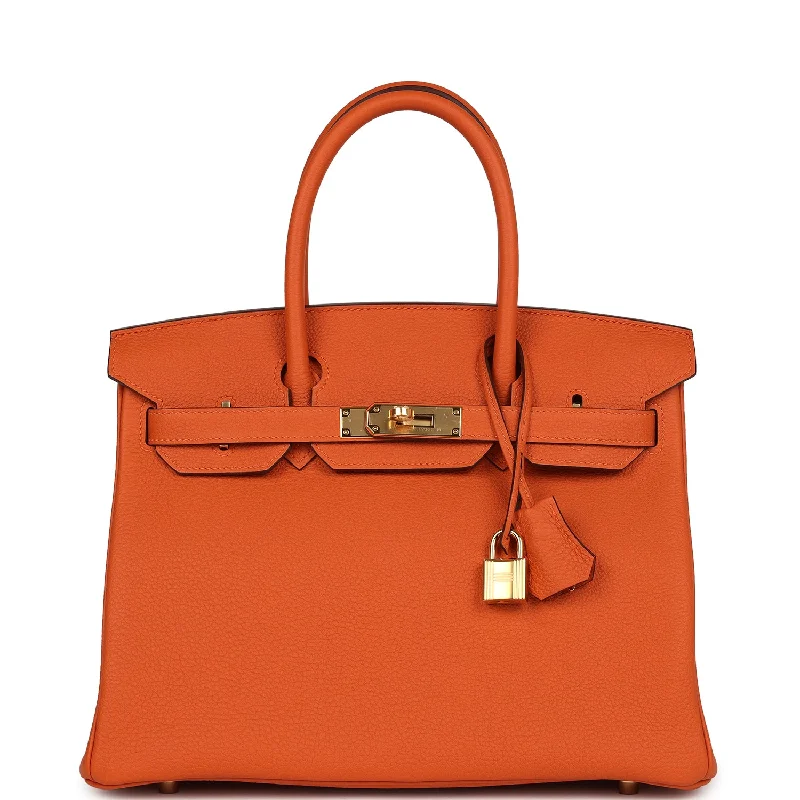 Hermes Birkin 30 Orange Togo Gold Hardware