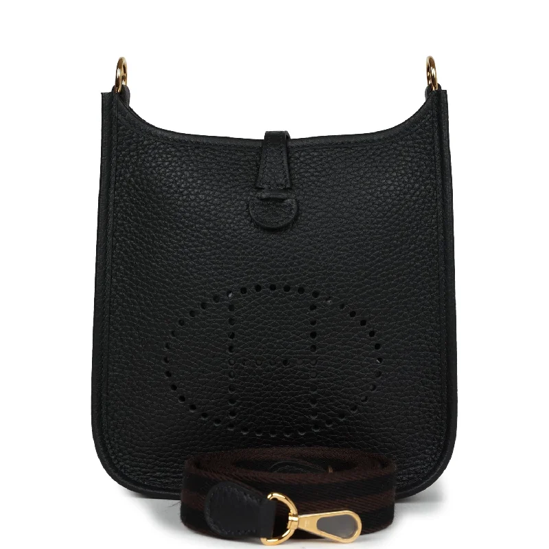 Hermes Evelyne TPM Black Clemence Gold Hardware