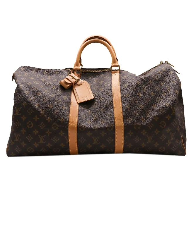 Louis Vuitton Monogram Keepall 55 Boston Bag M41424 LV Auth 74768 DXBS0552