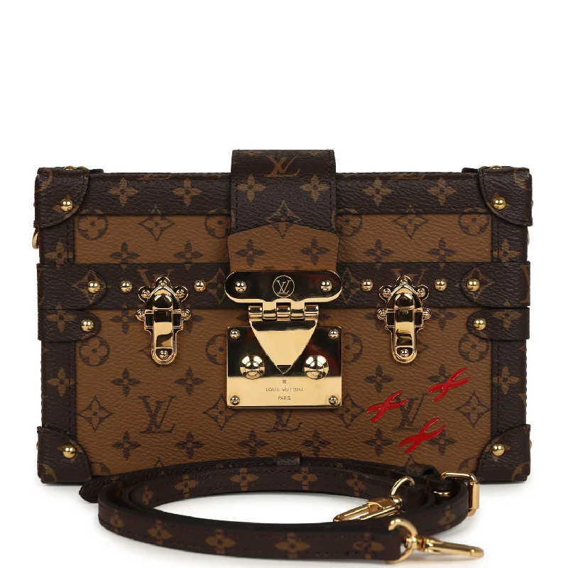 Louis Vuitton Petite Malle Reverse Monogram Canvas Gold Hardware