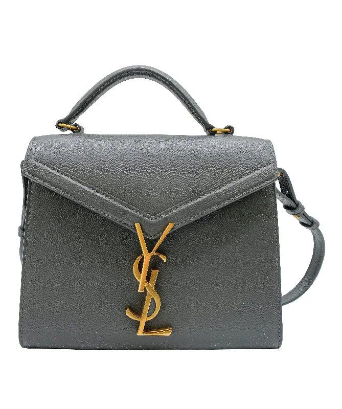 Yves Saint Laurent Cassandra Top Handle Grey Leather ASC5346